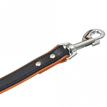 Karlie Rodeo Lijn Genageld - 16mm 100cm - zwart/cognac
