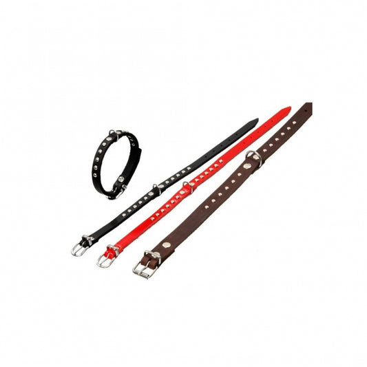 Karlie RONDO Halsband met Sierklinknagels - Bruin - 27cm / 10mm