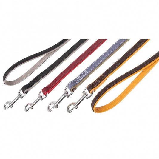 Karlie Vintage Trendy Riem - Donkerbruin/geel - 110cm / 14mm